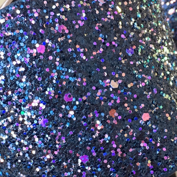 Black Glitter Slide W/ Gold Sole Metallic - Picture 5 of 6